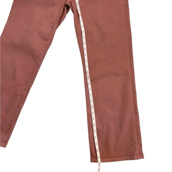 AG Kinsley High Rise Straight Crop Jeans Rust Copper Brown Size 28 - Picture 5 of 11